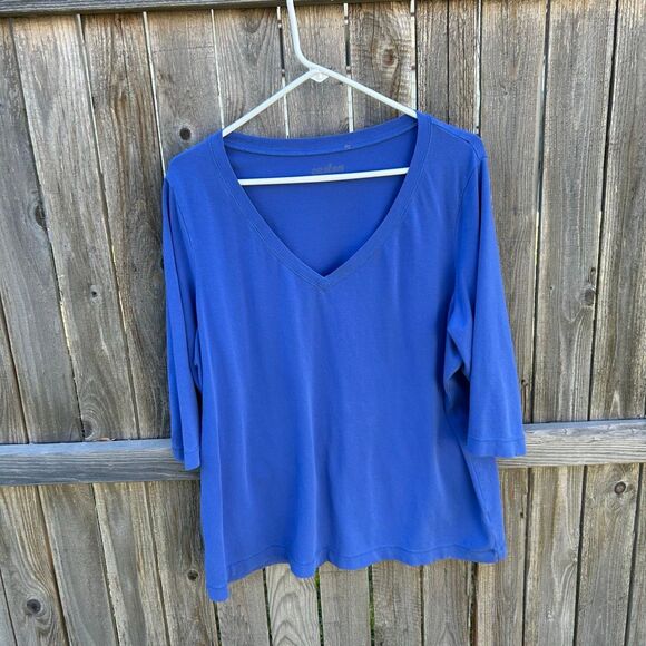 Caslon vneck tshirt size xl 3/4 sleeve - Picture 1 of 7